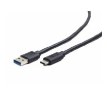 Kabelis Gembird USB Male - Type C Male 1m Black CCP-USB3-AMCM-1M