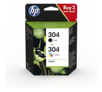 HP 304 2-pack Black/Tri-color Original Ink Cartridges 2 pc(s) High (XL) Yield Black, Cyan, Magenta, Yellow