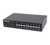 Intellinet 16-Port Gigabit Ethernet Switch, 16-Port RJ45 10/100/1000 Mbps, IEEE 802.3az Energy Efficient Ethernet, Desktop, 19" Rackmount (Euro 2-pin plug)