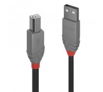 Lindy 36670 USB cable 0.2 m USB 2.0 USB A USB B Black, Grey