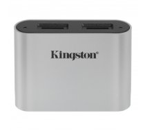 Kingston Technology Workflow microSD Reader card reader USB 3.2 Gen 1 (3.1 Gen 1) Type-C Black, Silver