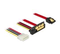 DeLOCK 85231 SATA cable 0.3 m SATA 7-pin + Molex (4-pin) SATA 22-pin Black