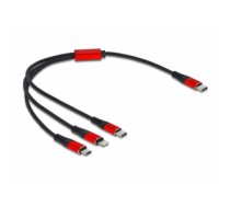 DeLOCK 86710 USB cable 0.3 m USB 2.0 USB C USB C/Micro-USB B/Lightning Black, Red