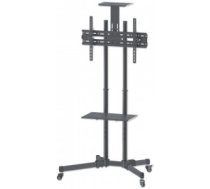 Manhattan Monitor/LFD Trolley Stand, 1 screen, 37-70", Vesa 200x200 to 600x400mm, Max 50kg, Black