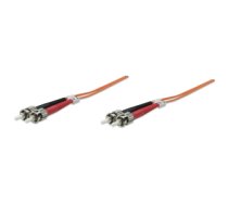 Intellinet Fibre Optic Patch Cable, Duplex, Multimode, ST/ST, 62.5/125 µm, OM1, 2m, LSZH, Orange, Fiber, Lifetime Warranty