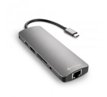 Sharkoon USB 3.0 Type C Combo Adapter interface cards/adapter HDMI,RJ-45,USB 3.2 Gen 1 (3.1 Gen 1)