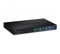 Trendnet TPE-1620WSF network switch Managed L2/L3 Gigabit Ethernet (10/100/1000) Power over Ethernet (PoE) 1U Black