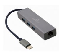 Gembird USB-C Gigabit network adapter with 3-port USB 3.1 hub A-CMU3-LAN-01