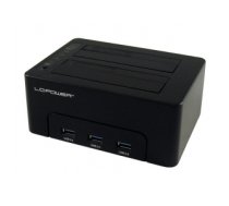 LC-Power LC-DOCK-U3-HUB storage drive docking station USB 3.2 Gen 1 (3.1 Gen 1) Type-B Black