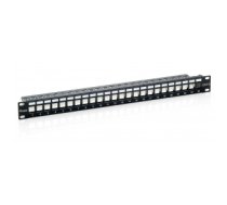 Equip 24-Port Keystone Cat.6 Shielded Patch Panel, Black