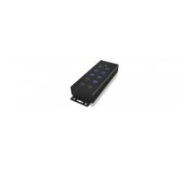 RaidSonic IB-HUB1703-QC3 interface hub USB 3.2 Gen 1 (3.1 Gen 1) Type-B 5000 Mbit/s Black