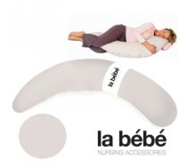 La Bebe™ Moon Maternity Pillow Art.7772 Satin Grey Spilvens-pakavs grūtniecēm ar polistirola pildījumu [2 pārvalki] 195 cm 2000000077727