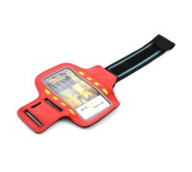 PLATINET SPORT ARMBAND FOR SMARTPHONE RED  WITH LED POSLR POSLR