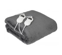 Camry | Electric Heated Blanket | CR 7417 | Number of heating levels 8 | Number of persons 2 | Washable | Remote control | Coral fleece/Polyester | 60 W | Grey CR 7417