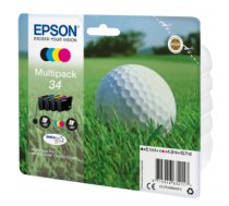 Epson Golf ball C13T34664010 tintes kārtridžs Oriģināls Melns, Tirkīzzils, Fuksīns, Dzeltens 1 pcs