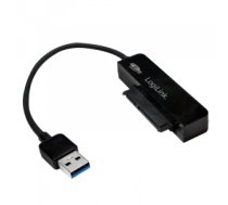 LogiLink AU0012A kabeļu interfeiss/dzimtes adapteris SATA USB 3.0 Melns