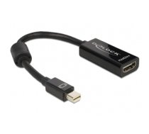 DeLOCK Adapter mini Displayport / HDMI mini Displayport 20-pin M HDMI 19-pin FM Melns