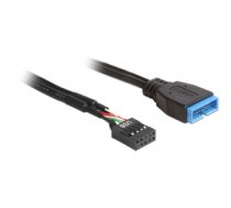 DeLOCK 83281 kabeļu interfeiss/dzimtes adapteris USB 3.0 USB 2.0 Melns