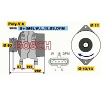 Ģenerators 24V 80 BOSCH VOLVO