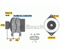 ĢENERATORS, JAUNS BOSCH VOLVO 24V 120A