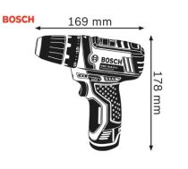 Akumulatora skrūvgriez BOSCH GSR 12V-15 2x2,0AH AR urbjmašīnu