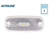 AUTOLINE LED SĀNU GABARĪTS BALTA 111x45MM 12-24V