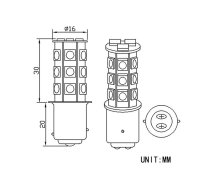 LED AUTO SPULDZE 12-24V BAY15s 6000k 2gb.