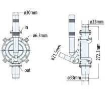 ROKAS SATECES SŪKNIS 272,5X140X140MM