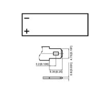 AKUMULATORS 1,2AH 97X43X58