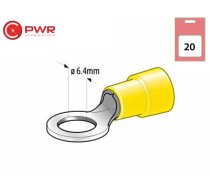 C-PWR SAVIENOTĀJS DZELTENS. SAITE 6.4MM 20GAB