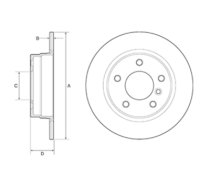 BREMŽU DISKS  DELPHI, AIZM, BMW 316, 318, 320, 323, 325, 328