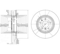 BREMŽU DISKS  DELPHI, AIZM, BMW 725, 728, 730, 735, 740