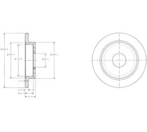 BREMŽU DISKS  DELPHI, AIZM, MITSUBISHI  CARMA, T