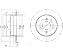 BREMŽU DISKS  DELPHI, AIZM, MERCEDES A160, A170, A190, A210, V