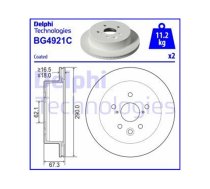 BREMŽU DISKS  DELPHI, 2 KPL / PKT, AIZM, LEXUS