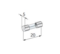 Fuse glass tube 6A