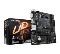 Gigabyte | A520M H 1.0 | Procesora saime AMD | Procesora ligzda AM4 | DDR4 DIMM | Atmiņas sloti 2 | Čipsets AMD A | Micro ATX