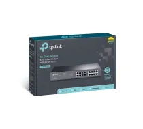 TP-LINK | Komutators | TL-SG1016PE | Tīmeklī pārvaldīts | Darbvirsmas/Statīva montāža | Gigabit Ethernet (vara) pieslēgvietu skaits: 16 | PoE+ pieslēgvietu skaits: 8 | 36 mēneši