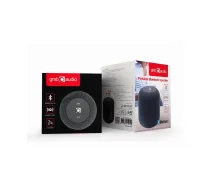 Gembird SPK-BT-15-BK pārnēsājamais Bluetooth skaļrunis, bezvadu, 5 W, 1200 mAh, melns | Gembird