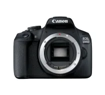 Canon | D.CAMERA EOS 2000D BK BODY EU26 | Megapikseļi 24,1 MP | Attēla stabilizators | ISO jutība (maks.) 12800 | Displeja diagonāle 3,0 | Wi-Fi | Automātiska, manuāla | Kadru nomaiņas ātrums 29,97 kadri sekundē | APS-C | Melna