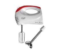 Adler | Mikseris | AD 4212 | Rokas mikseris | 300 W | Ātrumu skaits: 5 | Turbo režīms | Balts