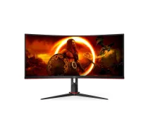 AOC | Spēļu monitors | CU34G2XP/BK | 34 | VA | 21:9 | 180 Hz | 1 ms | 3440 x 1440 pikseļi | HDMI pieslēgvietu skaits: 2 | Melns