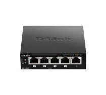D-Link | Komutators | DGS-1005P | Nepārvaldīts | Darbvirsma | Gigabit Ethernet (vara) pieslēgvietu skaits: 5 | Power over Ethernet (PoE) pieslēgvietu skaits: 4 | Barošanas bloka tips: Ārējs
