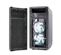 Fractal Design | Focus G | FD-CA-FOCUS-GY-W | Sānu logs | Kreisais sānu panelis - Rūdīts stikls | Pelēks | ATX | Barošanas bloks iekļauts Nē | ATX