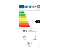 LG ledusskapis | GBBSJ10EPY | Energoefektivitātes klase E | Brīvi stāvošs | Kombinētais | Augstums 186 cm | No Frost sistēma | Ledusskapja neto ietilpība 220 l | Saldētavas neto ietilpība 113 l | Displejs | 35 dB | Prime Silver