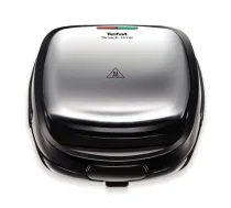 TEFAL | Sendviču tosters | SW341D12 Snack Time | 700 W | Šķīvju skaits: 2 | Nerūsējošais tērauds/melns
