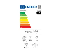 LG veļas mašīna ar žāvētāju | WT1210BBF | Energoefektivitātes klase A/C | Ielāde no priekšpuses | Mazgāšanas ietilpība 12 kg | 1400 apgr./min | Dziļums 66 cm | Platums 60 cm | Displejs | LED | Žāvēšanas sistēma | Žāvēšanas ietilpība 10 kg | Tvaika funkcija | Wi-Fi | Melna