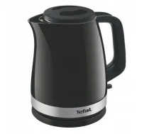 TEFAL | Tējkanna | KO150F30 Delfini Vision | Elektriskā | 2400 W | 1,5 L | Plastmasa | 360° rotējoša pamatne | Melna/nerūsējošais tērauds