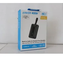 IZPĀRDOŠANA. Anker Power Bank ar iebūvētu USB-C kabeli | A1688H11 | 10000 mAh | Melns | DEMONSTRĀCIJA