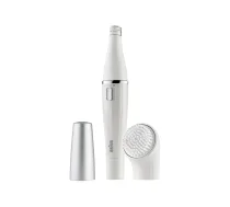 Braun Face sejas epilators un birste | SE810 | Jaudas līmeņu skaits: 1 | Mitrā un sausā epilācija | Balts/sudrabains